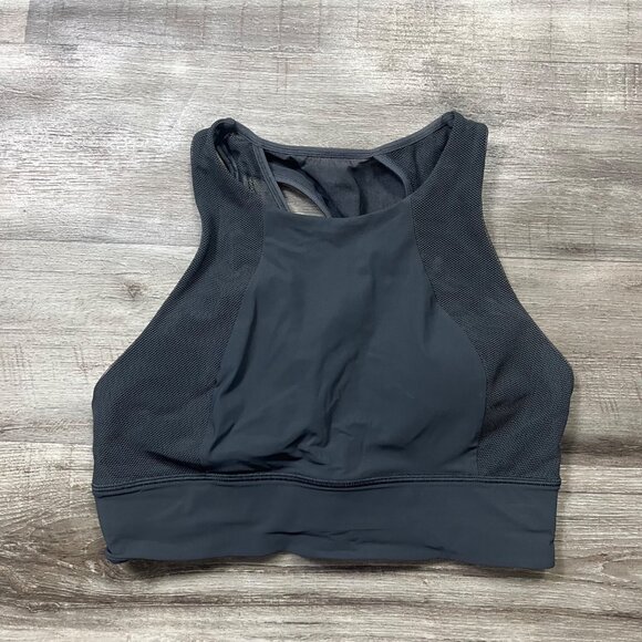 Lululemon Athletic Set Challenger Racerback Sports Bra Graphite Grey Size 10 - Picture 1 of 6